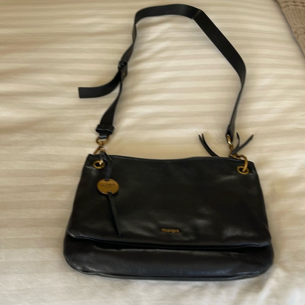 Margot leather double zip cross body bag No wear marks, no stains on lining.EUC